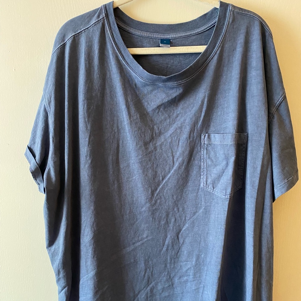 Old Navy Blue/Gray T-Shirt Dress